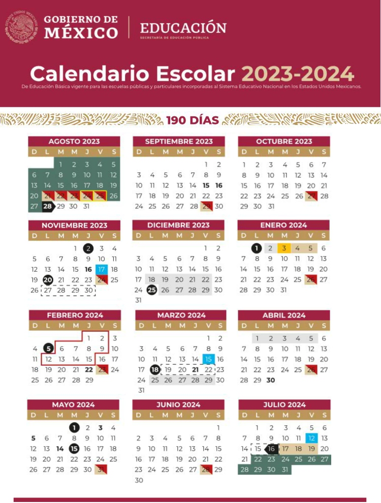 Es Oficial Sep Publica Calendario Escolar 2022 2023 Revuela Aria Art